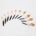 Professional Oval Toothbrush Makeup Brush Set 10PCS for Chirstmas Gift
